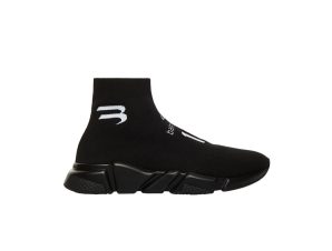 Ανδρικό Μαύρο Speed Sneaker In Black And White BALENCIAGA
