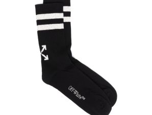 Ανδρικό Μαύρο Arrows-Motif Socks OFF-WHITE